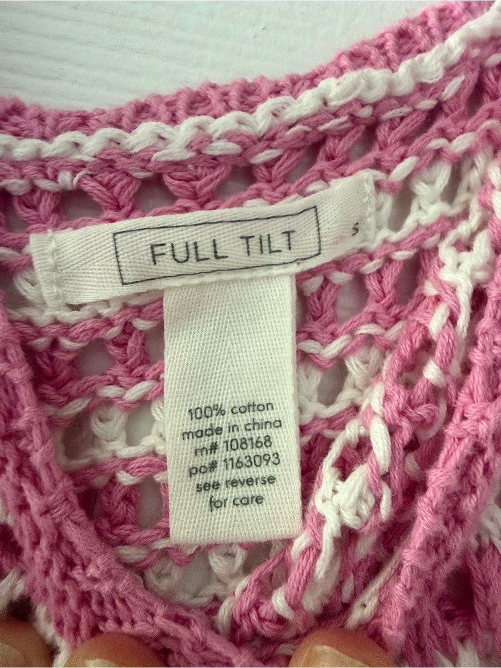 Pink Crochet Ruffle-Hem Tank Top - Picture 2 of 2